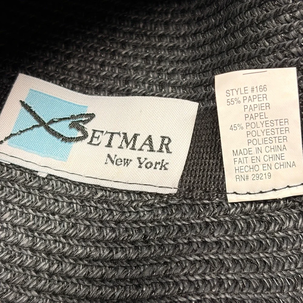Betmar Roll-Up Black Floppy Sun Hat 4 Inch Brim Old Money Resortwear Packable